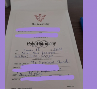 საქართველოში პირველად ეპისკოპალურმა ეკლესიამ ერთნაირსქესიან წყვილს ჯვარი დაწერა